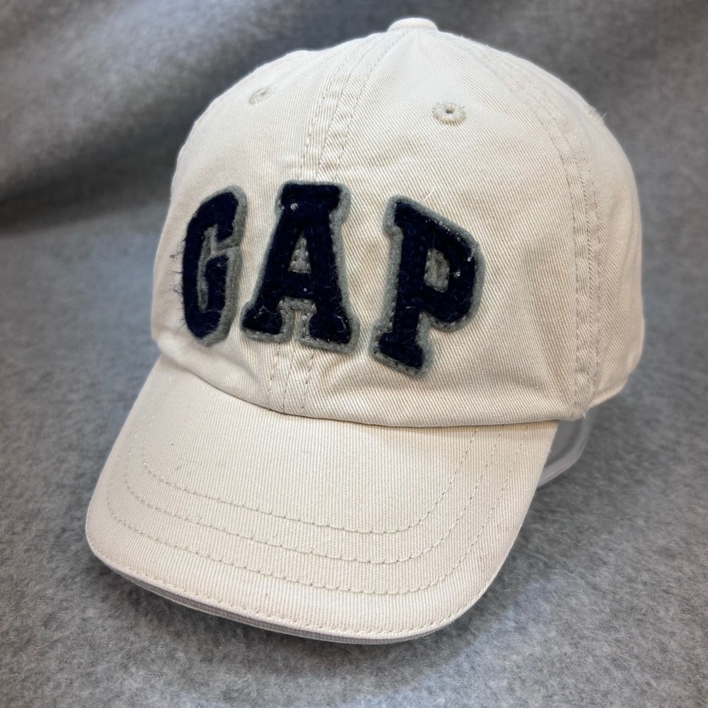 GAP Logo Kids Cream Baby Gap Baseball Cap Elastic Back S/M